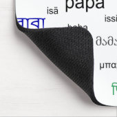 Vokabeln für Papa in vielen verschiedenen Sprachen Mousepad (Ecke)