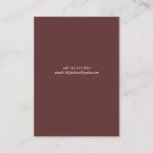 Vokalist Visitenkarte (Rückseite)