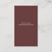 Vokalist Visitenkarte (Rückseite)