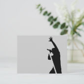 Vokalistische Silhouette Postkarte (Stehend Vorderseite)