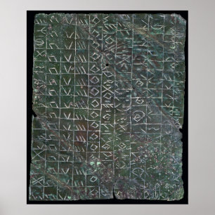 Vokalplatte mit venezianischer Aufschrift Poster