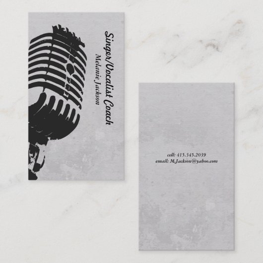 Vokaltextur Visitenkarte (Vorne/Hinten)