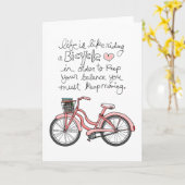 vol25 Leben ist wie Fahrradfahren Karte (Gelbe Blume)