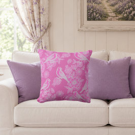 Vol Pink 💗 Florales Vogel Kissen