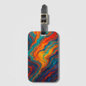 Volcanic Color Flow Texture Gepäckanhänger (Vorderseite Vertikal)