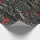Volcanic hot lava burn boil geschenkpapier (Ecke)