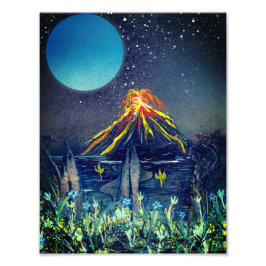 Volcanic Mountain Eruption Fotodruck