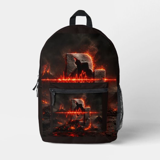 Volcanic Pulse DJ Bedruckter Rucksack (Vorderseite)