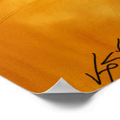 Volcanic Pulse - Red and Amber Abstract Eruption Poster (Ecke)