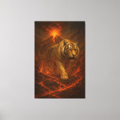 Volcanic White Tiger | Inferno King of the Fire R Leinwanddruck (Vorderseite)