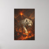 Volcanic White Tiger | Inferno King of the Fire R Leinwanddruck (Vorderseite)