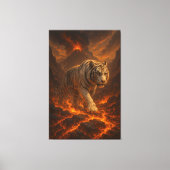 Volcanic White Tiger | Inferno King of the Fire Re Leinwanddruck (Vorderseite)