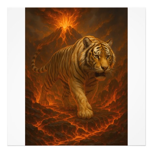 Volcanic White Tiger Premium Wall Art – Fine Art C Fotodruck (Vorne)