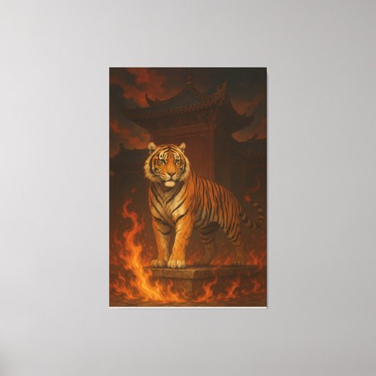 Volcanic White Tiger Premium Wall Art – Fine Art C Leinwanddruck (Vorderseite)
