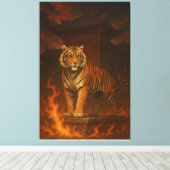 Volcanic White Tiger Premium Wall Art – Fine Art C Leinwanddruck (Insitu (Holzboden))