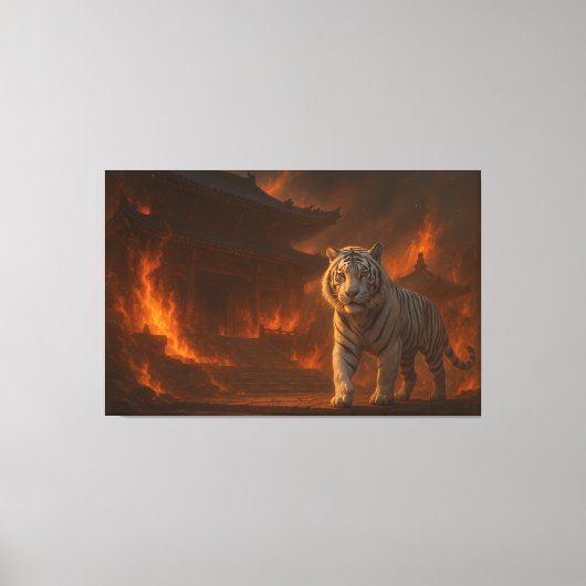 Volcanic White Tiger Premium Wall Art – Fine Art C Leinwanddruck (Vorderseite)