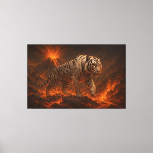 Volcanic White Tiger Premium Wall Art – Fine Art C Leinwanddruck (Vorderseite)