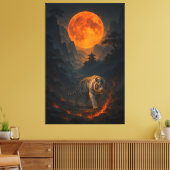 Volcanic White Tiger Premium Wall Art – Fine Art C Leinwanddruck (Insitu (Wohnzimmer))