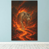 Volcanic White Tiger Premium Wall Art – Fine Art C Leinwanddruck (Insitu (Holzboden))
