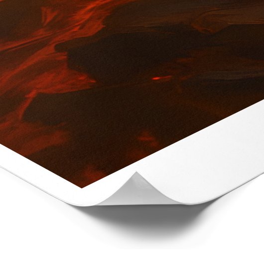 Volcanic White Tiger Premium Wall Art – Fine Art C Poster (Ecke)