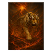 Volcanic White Tiger Premium Wall Art – Fine Art C Poster (Vorderseite)