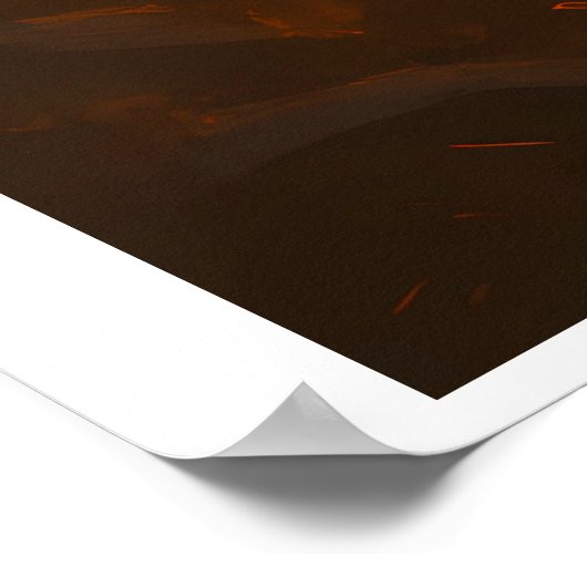 Volcanic White Tiger Premium Wall Art – Fine Art C Poster (Ecke)