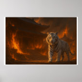 Volcanic White Tiger Premium Wall Art – Fine Art C Poster (Vorne)