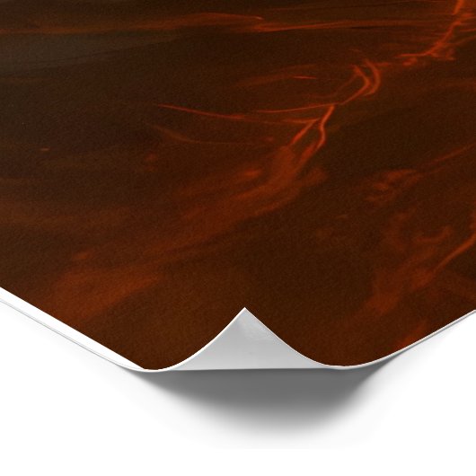 Volcanic White Tiger Premium Wall Art – Fine Art C Poster (Ecke)