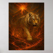 Volcanic White Tiger Premium Wall Art – Fine Art C Poster (Vorne)