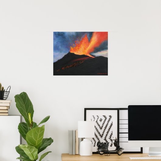 Volcano Art Print Poster (Heimbüro)