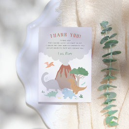 Volcano Dinosaur Boy Birthday Dankeskarte