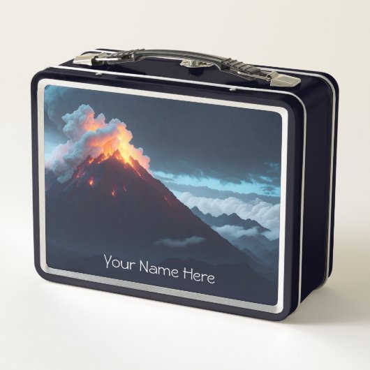 Volcano Explorer Metal Lunchbox - Anpassen (Rückseite)