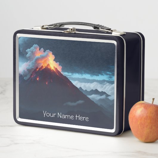 Volcano Explorer Metal Lunchbox - Anpassen (Beispiel)