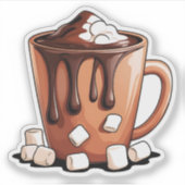 Volcano Hot Chocolate Dream Mug Aufkleber (Vorderseite)