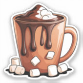 Volcano Hot Chocolate Dream Mug Aufkleber (Vorderseite)