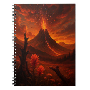 Volcano-Inspiriert Journal - Fiery Cover for Creat Notizblock