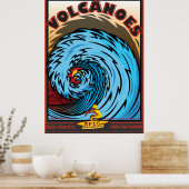 VOLCANOES BAJA MEXICO SURFBREAK SURFEN POSTER (Küche)