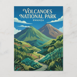 Volcanoes-Nationalpark Ruanda Postkarte