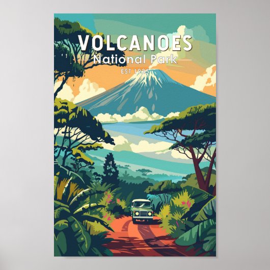 Volcanoos Nationalpark Ruanda Kunst, Dichtung und Poster (Vorne)