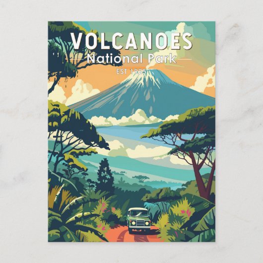 Volcanoos Nationalpark Ruanda Kunst, Dichtung und Postkarte (Vorderseite)