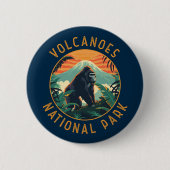 Volcanos Nationalpark Ruanda Retro Not leidend Button (Vorderseite)