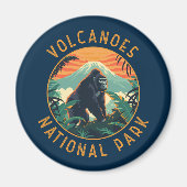 Volcanos Nationalpark Ruanda Retro Not leidend Magnet (Vorne)