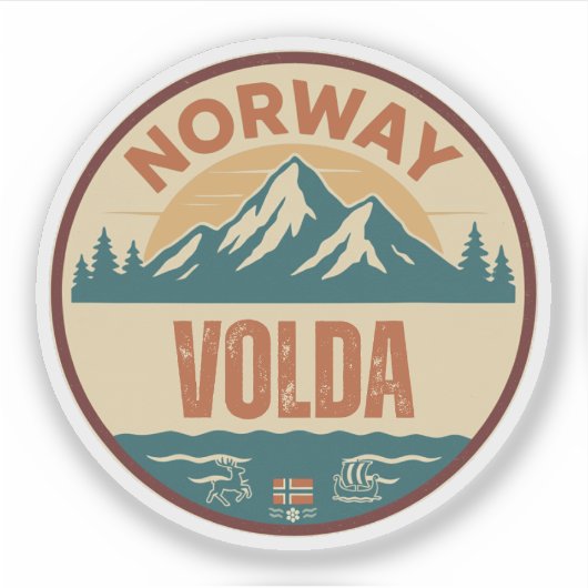 Volda, Norge Norwegen Aufkleber (Vorderseite)