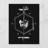 Voldemort Harry Potter Gesicht aus Grafik Postkarte (Vorderseite)