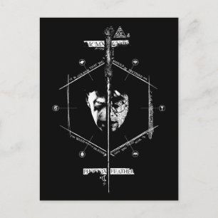 Voldemort Harry Potter Gesicht aus Grafik Postkarte