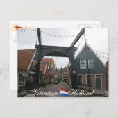 Volendam Drawbridge Holland Postcard Postkarte (Vorne/Hinten)