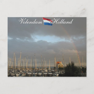 Volendam Harbor Holland Postcard Postkarte
