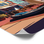 Volendam Netherlands Travel Art Vintag Poster (Ecke)