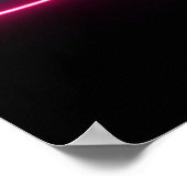 Volet rosa Neonlicht zeichnend. Abstrakte Herzzeit Poster (Ecke)