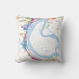 Volgograd Russia City Map Kissen